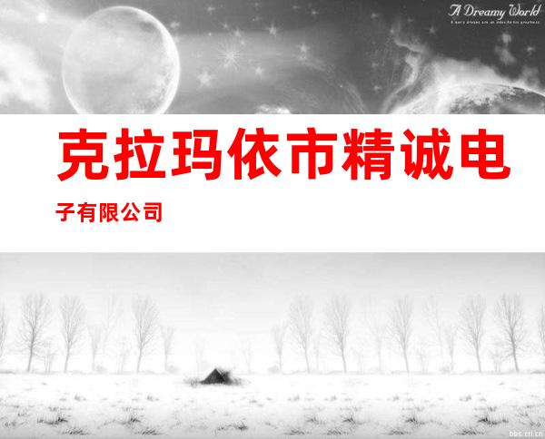 克拉玛依市精诚电子有限公司