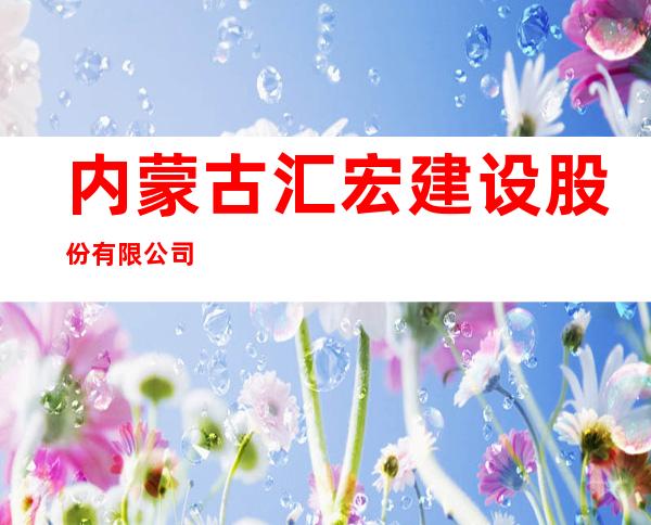 内蒙古汇宏建设股份有限公司