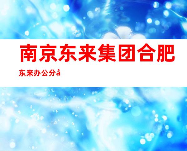 南京东来集团合肥东来办公分公司