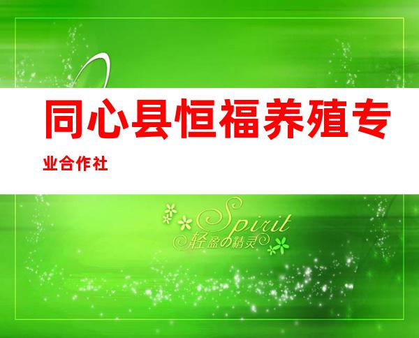 同心县恒福养殖专业合作社