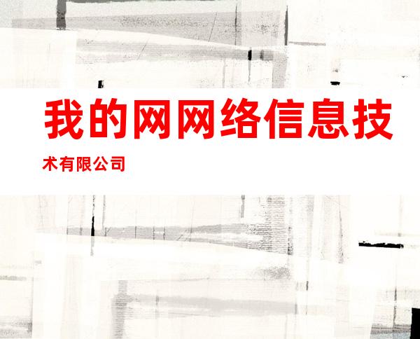 我的网网络信息技术有限公司