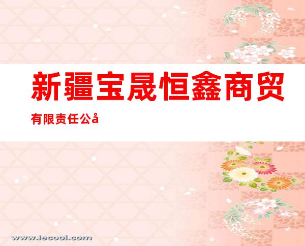 新疆宝晟恒鑫商贸有限责任公司