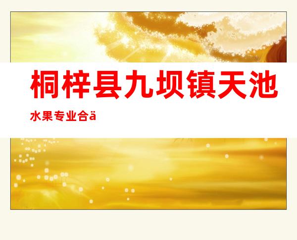 桐梓县九坝镇天池水果专业合作社