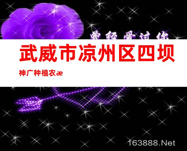 武威市凉州区四坝神广种植农民专业合作社