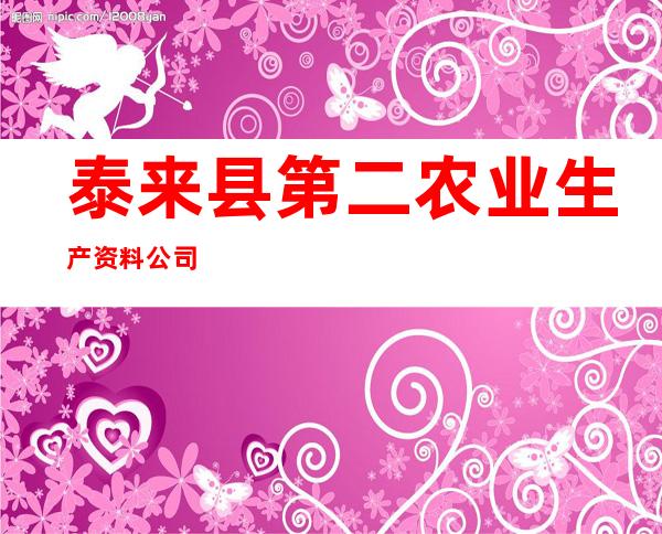 泰来县第二农业生产资料公司