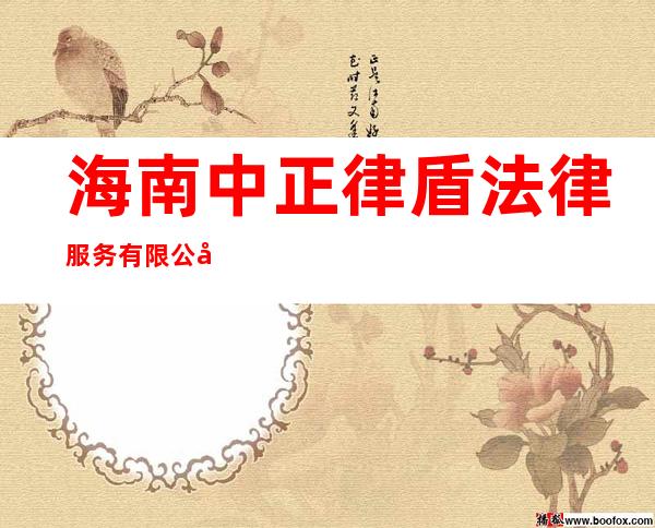 海南中正律盾法律服务有限公司