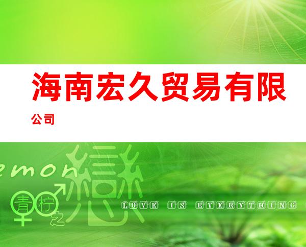 海南宏久贸易有限公司