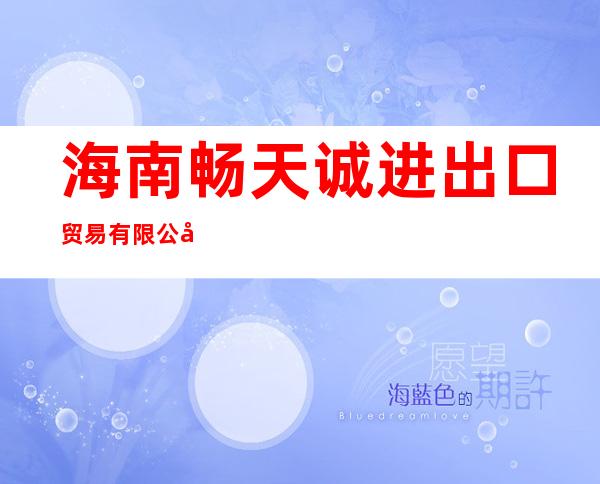 海南畅天诚进出口贸易有限公司