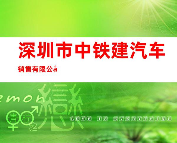 深圳市中铁建汽车销售有限公司
