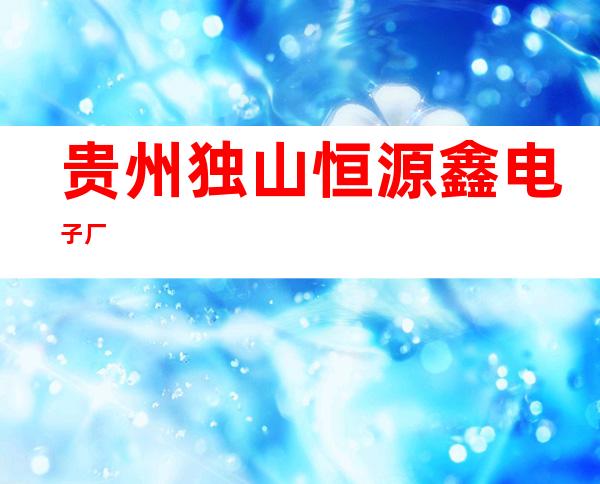 贵州独山恒源鑫电子厂